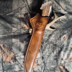 couteau de chasse artisanal rustique /acier 1095