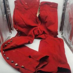 Pantalon sous-officier cavalerie dragon Rouge Garance Ww1 original