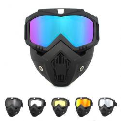 Masque lunettes de Soleil coupe vent moto Airsoft sport plein air Protection UV Casque