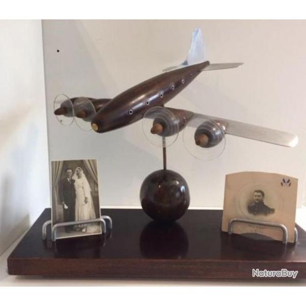 Maquette de Bureau Avion en Bois Palissandre poque Art Dco 1930 - 1940 Design