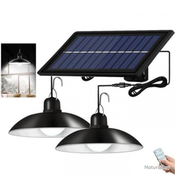 Lampe Solaire Extrieur Suspendue + Tlcommande 3 Luminosit Mode + cble 3M