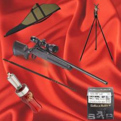 Wahoo approche ! Carabine Savage Axis 243w + Lunette et ses accessoires