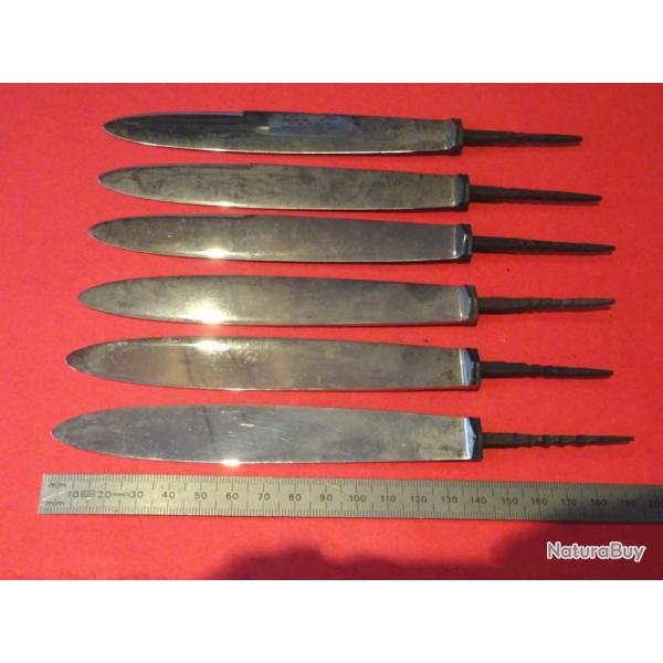 LOT de 6 lames de couteaux de table - VENDU PAR JEPERCUTE (D24B3)