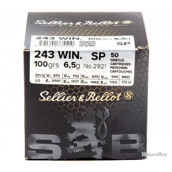 ! Prix rduit ! Munitions Sellier&Bellot SP cal.243win