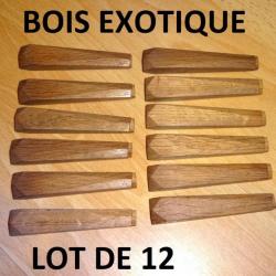 lot de 12 manches en BOIS EXOTIQUE couteaux cuillère fourchette - VENDU PAR JEPERCUTE (D24B58)
