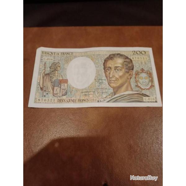 Billet 200 francs Montesquieu 1983