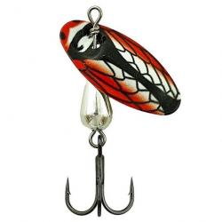 Cuiller Tournante Suissex Cicada Bug Shiny White/Red  par 1  Taille 1 - 3,50 g