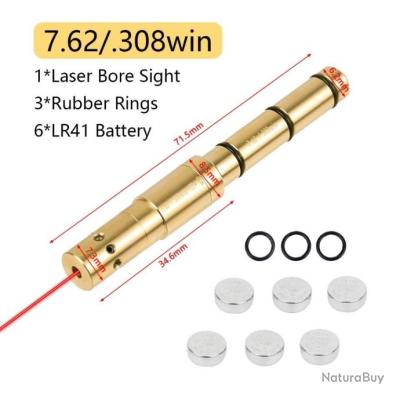 Collimateur Laser à Mettre En Bout De Canon Calibre 308 Winchester 7 62x51 Item 11706637