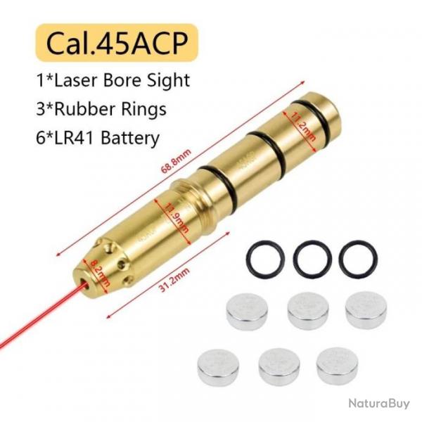 Collimateur laser  mettre en bout de canon calibre 45 ACP