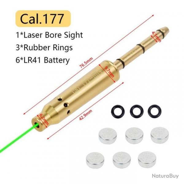 Collimateur laser  mettre en bout de canon calibre .177 17HMR - Laser vert