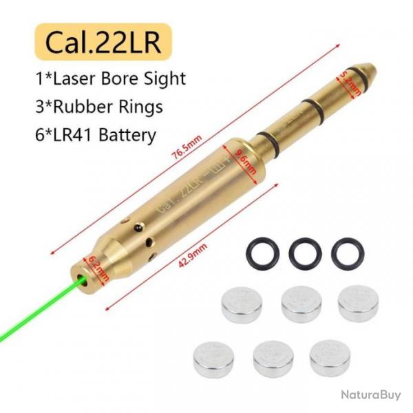 Collimateur laser  mettre en bout de canon calibre 22lr - Laser vert