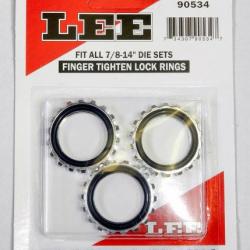 Lee Precision - Lot de 3 Lock Rings - Bagues de réglage de jeux d'outils - 90534