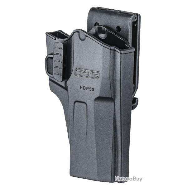 Holster ceinture T4E paddle en polymre noir pour HDP50 137mm