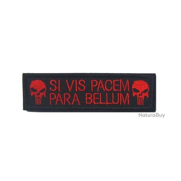 Patch/Ecusson Punisher rouge SI VIS PACEM PARA BELLUM velcro