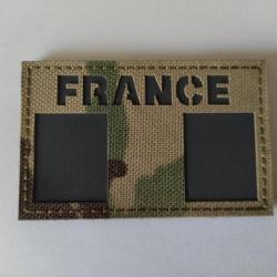 Ecusson/patch France velcro treillis-noir