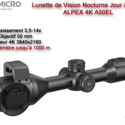 Lunette HIKMICRO de Vision Nocturne ALPEX 4K A50EL avec Télémètre
