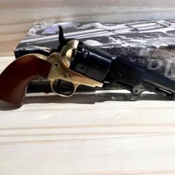 Revolver Pietta 1851 Navy laiton Sheriff - 44 Avec balles et amorces.