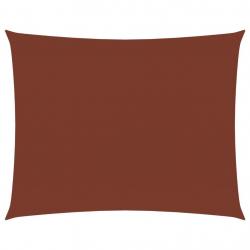 Voile toile d'ombrage parasol tissu oxford rectangulaire 2 x 3,5 m terre cuite 02_0009607