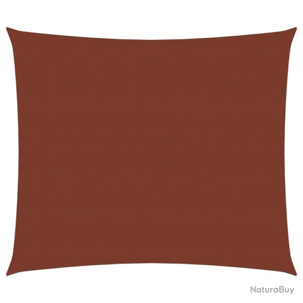 Voile toile d'ombrage parasol tissu oxford rectangulaire 3,5 x 5 m terre cuite 02_0009660