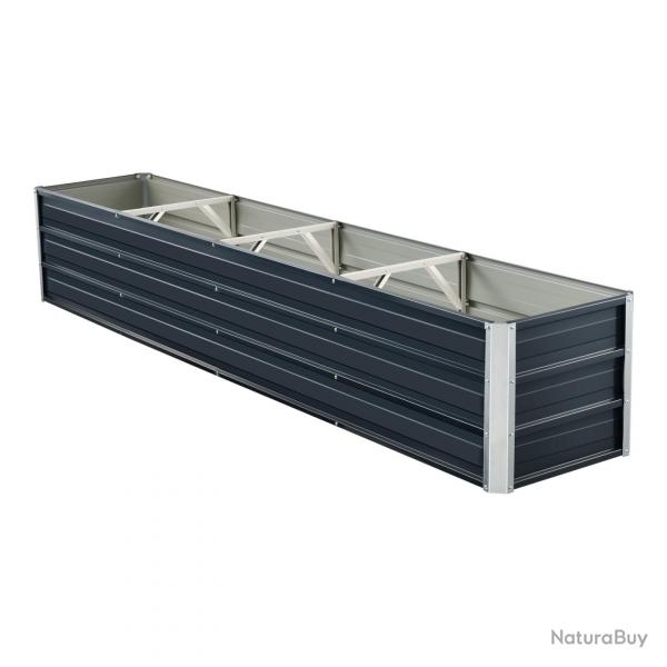 Jardinière à 3 barres de séparation 240 x 47 x 40 cm anthracite 03_0007185