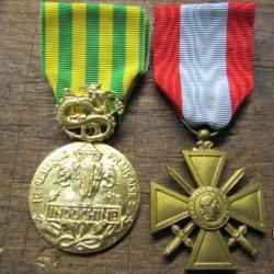 Médaille Commémorative de la Campagne d'INDOCHINE attribuée parachutiste paracroix guerre TOE