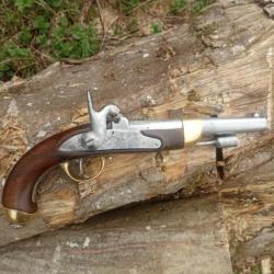Pistolet de cavalerie modèle 1822 t bisConstruit en 1855 modifié 1861