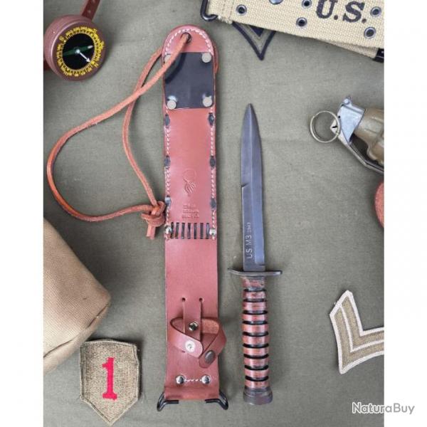 Couteau de combat USM3 + Etui cuir USM6