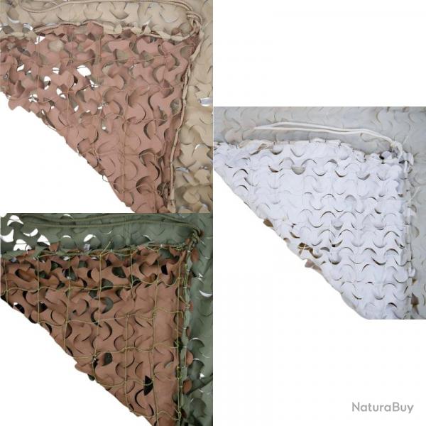 Filet / Bche de Camouflage Renforc Paracorde - S-circle Cut Blanc/Blanc cass, 4 x 4 m