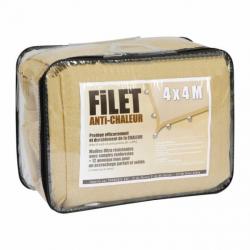 Filet Anti Chaleur 4m x 4m Sable / Renforcé / 95% Ombrage