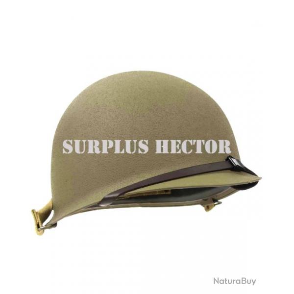 Casque Lourd US M1 Original + Liner - Militaria WW2