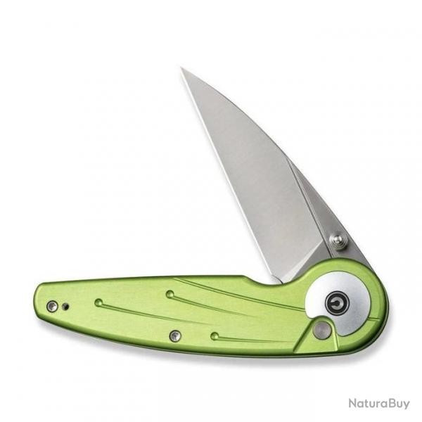 Couteau CIVIVI Starflare Green Manche Alu Lame Wharncliffe Acier Nitro-V Satin IKBS Clip CIVC230523