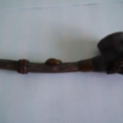 Pipe chilom tête d'homme sculptée