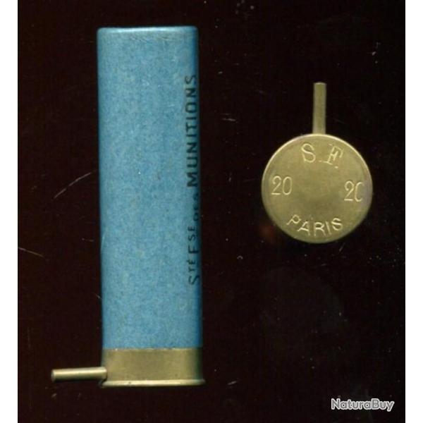 Cal. 20  broche - SF PARIS  carton bleu - chargement d'origne - plomb de 8