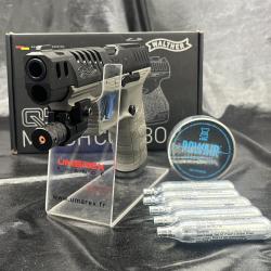 Pack laser prêt à tirer PISTOLET "WALTHER Q5 MATCH COMBO 5'' - CO2,CAL 4.5MM (AVEC VISEUR RDS 8)