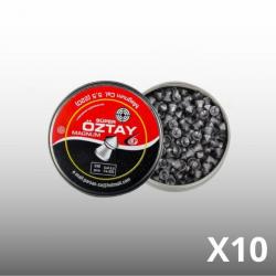 Lot de 10 boîtes de 250 plombs Oztay Calibre 5.5mm offre déstockage