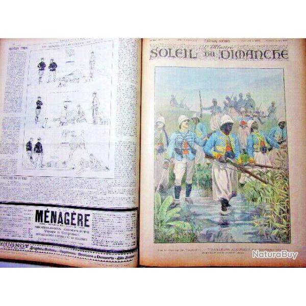 V. de Noirfontaine - Histoire Coloniale. Le Soleil du Dimanche 1895. 52 numros