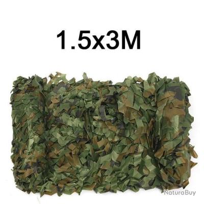 Filet De Camouflage Armée 3x5 M, Robuste Et Silencieux, Polyester, Pour Chasse Ou Extérieur