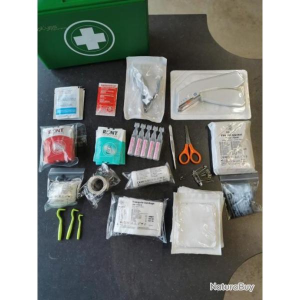 kit trousse premiers secours chasse chiens chasseur valise medicale optyss agrafeuse cutane