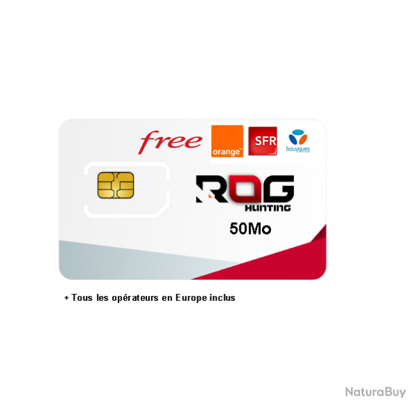 Carte SIM Multi-Oprateurs 50Mo 12 Mois