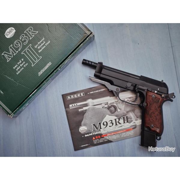 Pistolet airsoft KWA M93R II GBB rplique Beretta M93R (Pistolet de J.P.Belmondo dans Le Marginal)