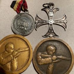 Lot vieilles Médailles de TIR (dont Belges)