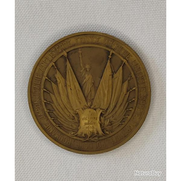 Mdaille commmorative dfil alli  paris en 1919