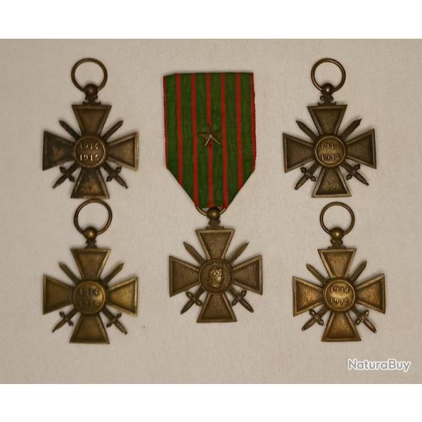 Lot croix de guerre 14/18 poilu ww1