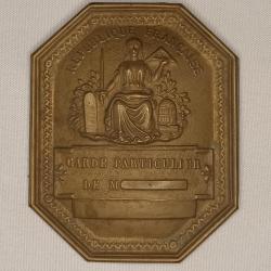 Plaque de garde particulier