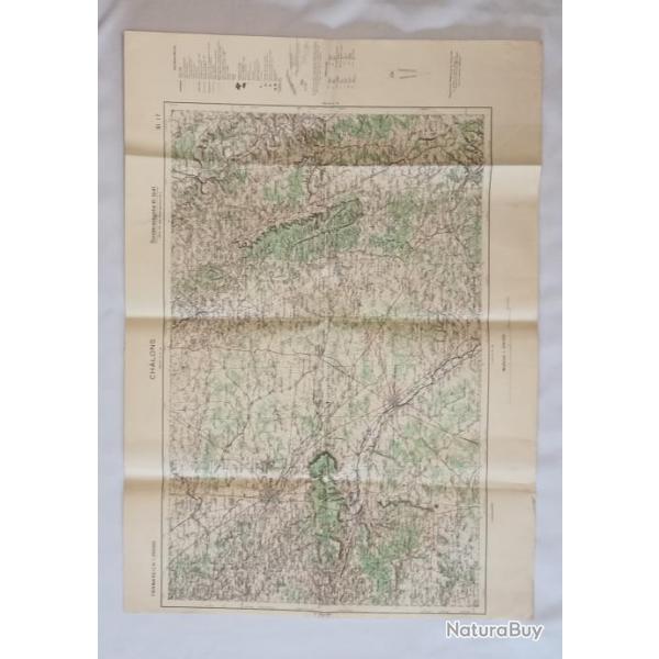 Carte tat major Allemande secteur Reims Chlons 1941