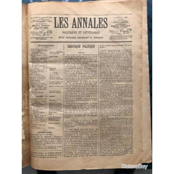 LIVRE : LES ANNALES POLITIQUES ET LITTERAIRES 1903 - TOME 41