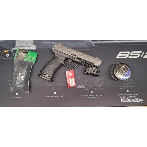 Pack LTL Bravo 1.50 pistolet dfense + lampe+ 150 billes