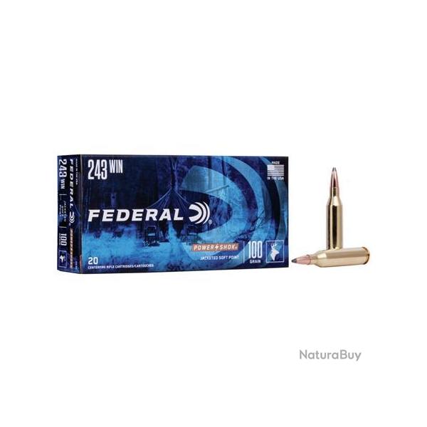 Munitions Federal Power Shok - Cal. 243 Win. - 80 grains