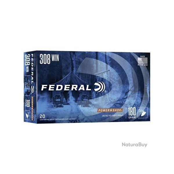 Munitions Federal Power Shok - Cal. 308 Win. - 180 grains