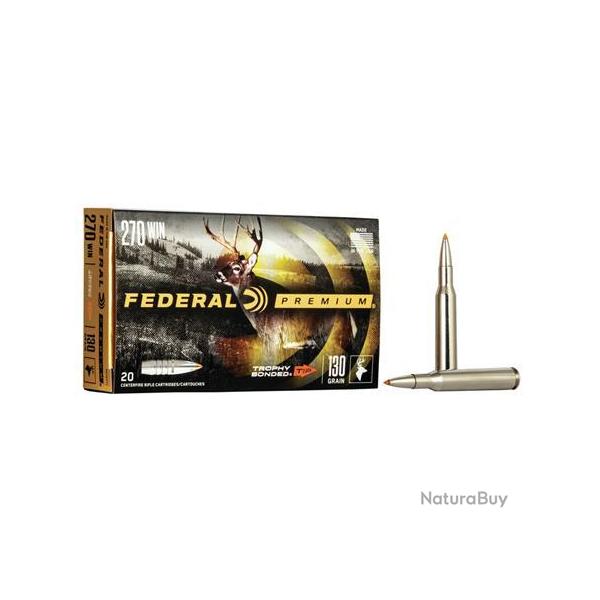 Munitions Federal Premium Ogive Trophy Bonded Tip - Cal. 270 Win. - 130 grains